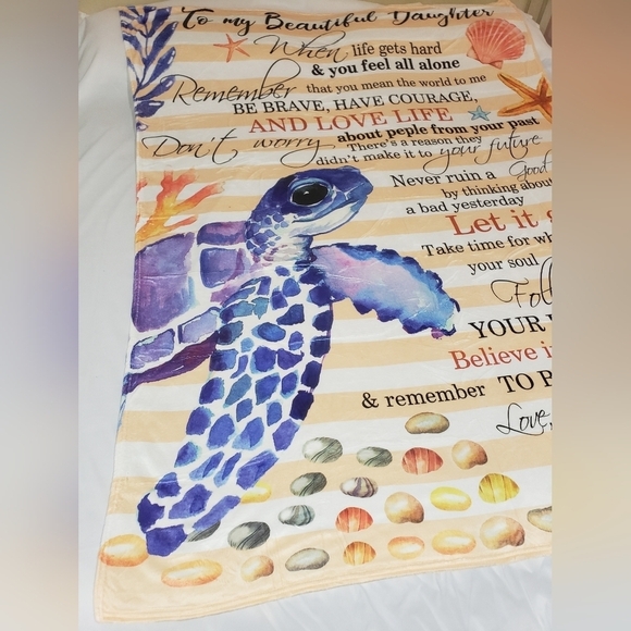 53- To My Beautiful Daughter From Mom Blanket NWT - Picture 5 of 7